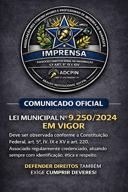 A ADCPIN também reforça: quem porta a carteira, porta também a responsabilidade de representar a instituição com ética e imparcialidade.